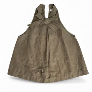 Ulla Johnson Mako Top in olive green cotton and linen blend size 4